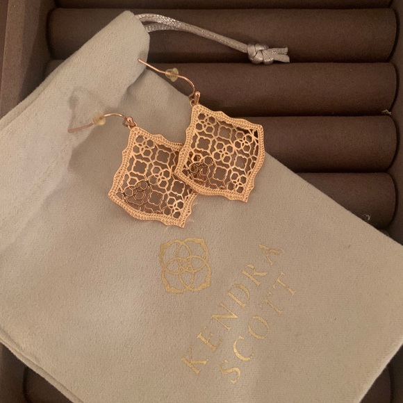 Kendra Scott Jewelry - Kirsten Rose Gold Drop Earrings in Filigree